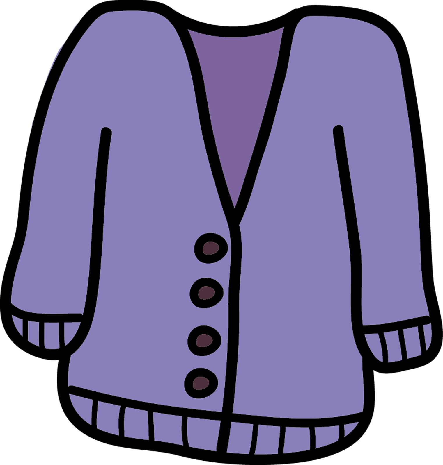 紫 カーディガン