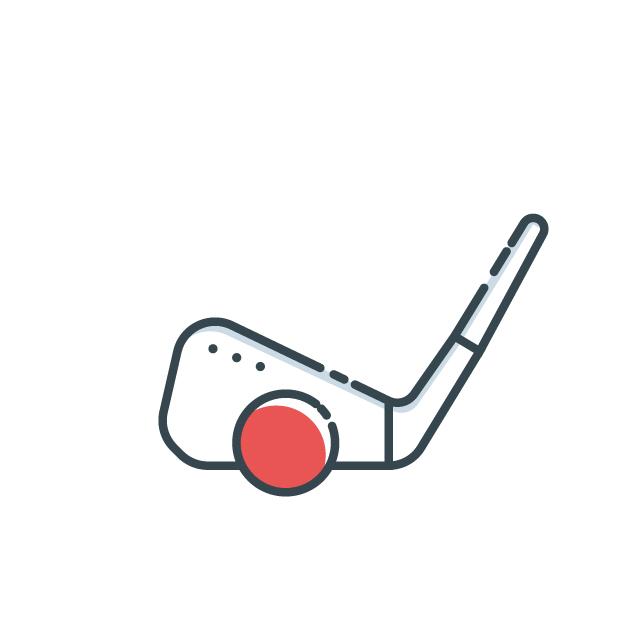 赤いゴルフボール フリー素材